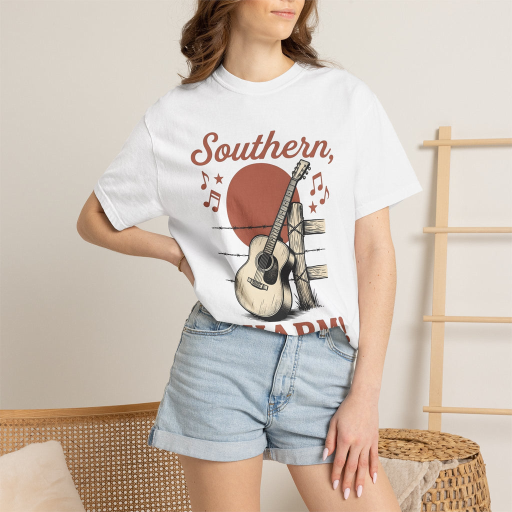 Guitar Fence Shirt Cowgirl Country Gift for Women Vintage product image 6