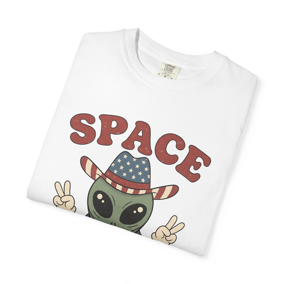 Alien Cowboy Hat Shirt Cowgirl Cosmos Gift for Women Animated Tee Space Hat