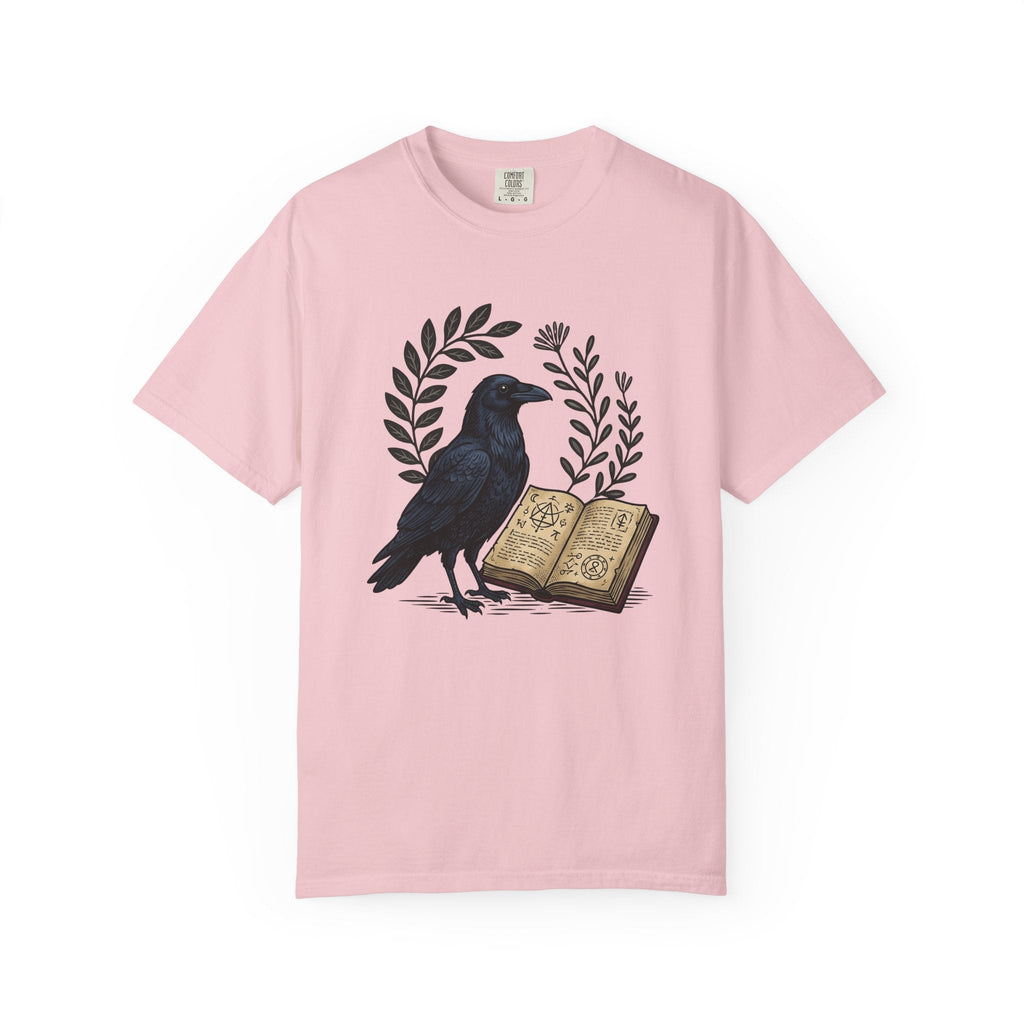 Crow Journal Retro T-Shirt – Halloween Magic Occult Sketch product image 3