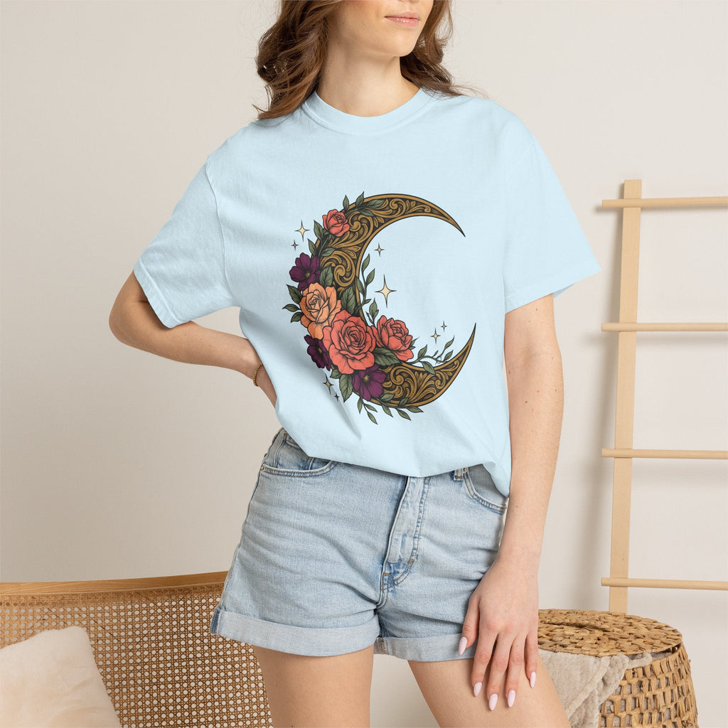 Crescent Flower Moon Shirt Cowgirl Stars Gift for Women product image 9