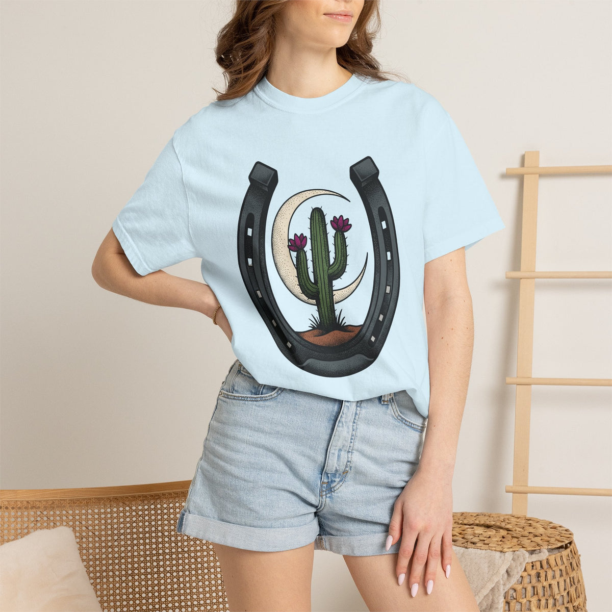 Succulent Horseshoe Shirt Cowgirl Rodeo Gift Women product image 9