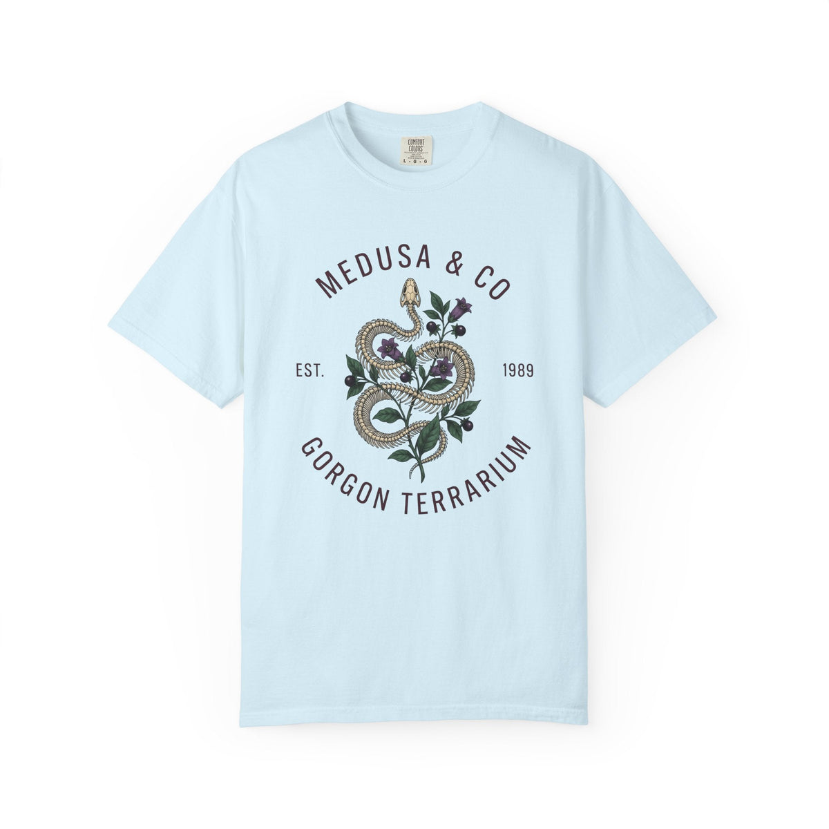 Snake Floral Shirt Gothic Nature Unisex Gift Botanical Tee product image 2