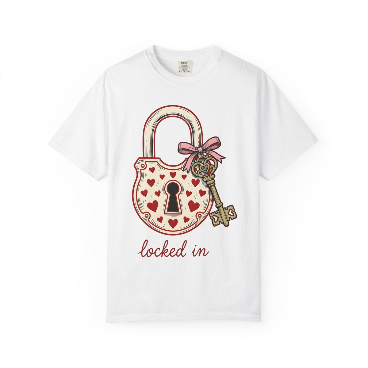 Love Lock Shirt Valentine Partner Unisex Gift Retro Tee product image 1