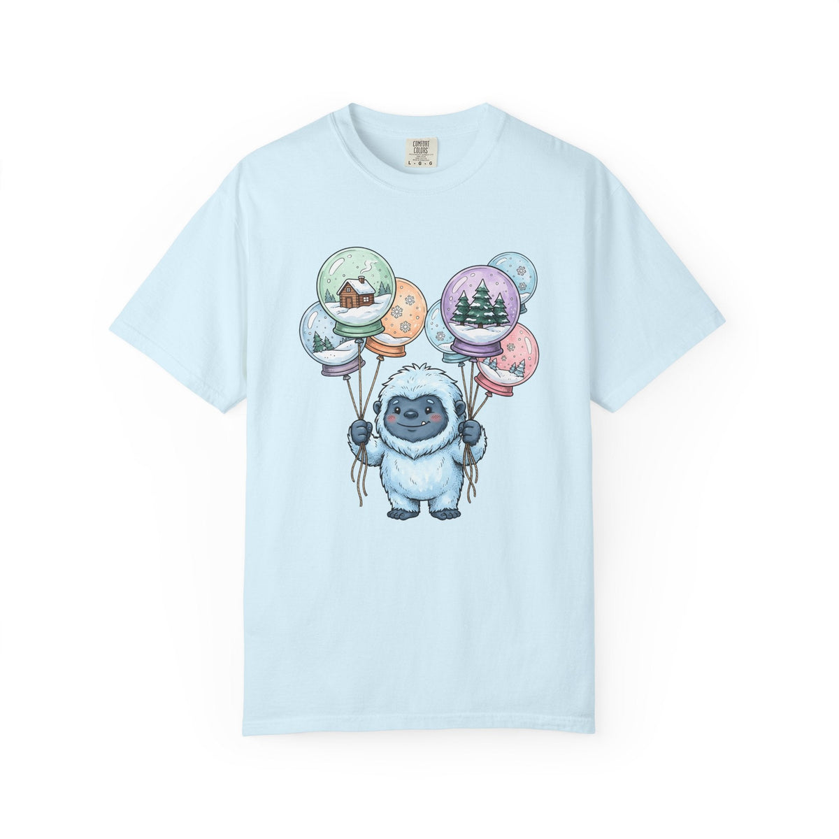Bigfoot Snow Globe Shirt Cute Cold Unisex Gift Illustrated product image 2
