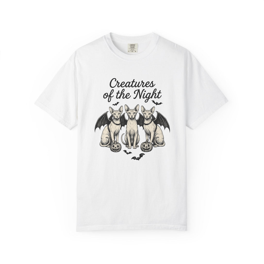 Sphynx Cat Bat Wings Shirt Autumn Unisex Gift Horror Tee product image 1