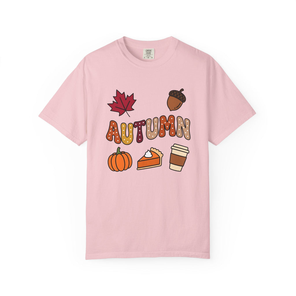 Fall Icons Line Art T-Shirt – Autumn Harvest Symbols product image 3