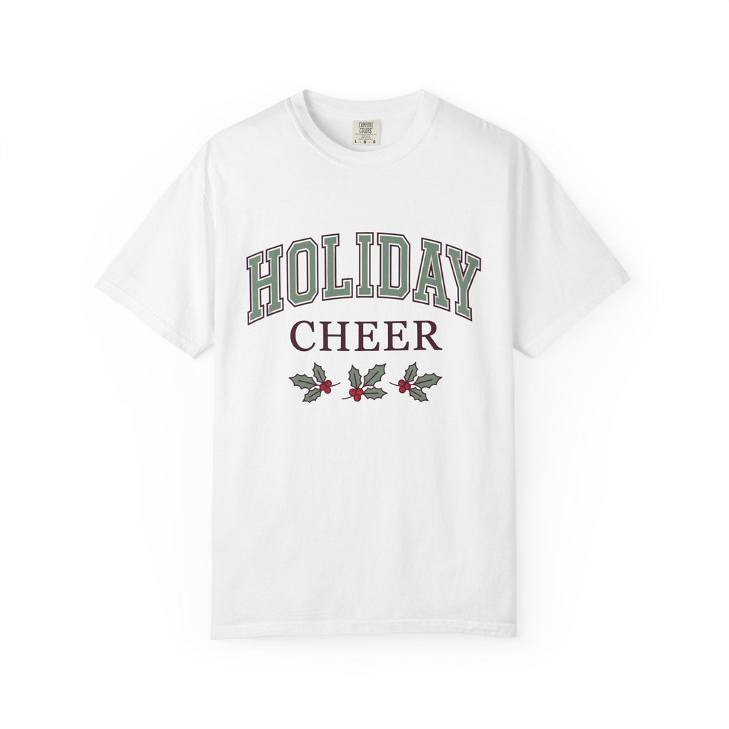 Holly Leaves Collegiate T-Shirt – Vintage Christmas Holiday product image 1