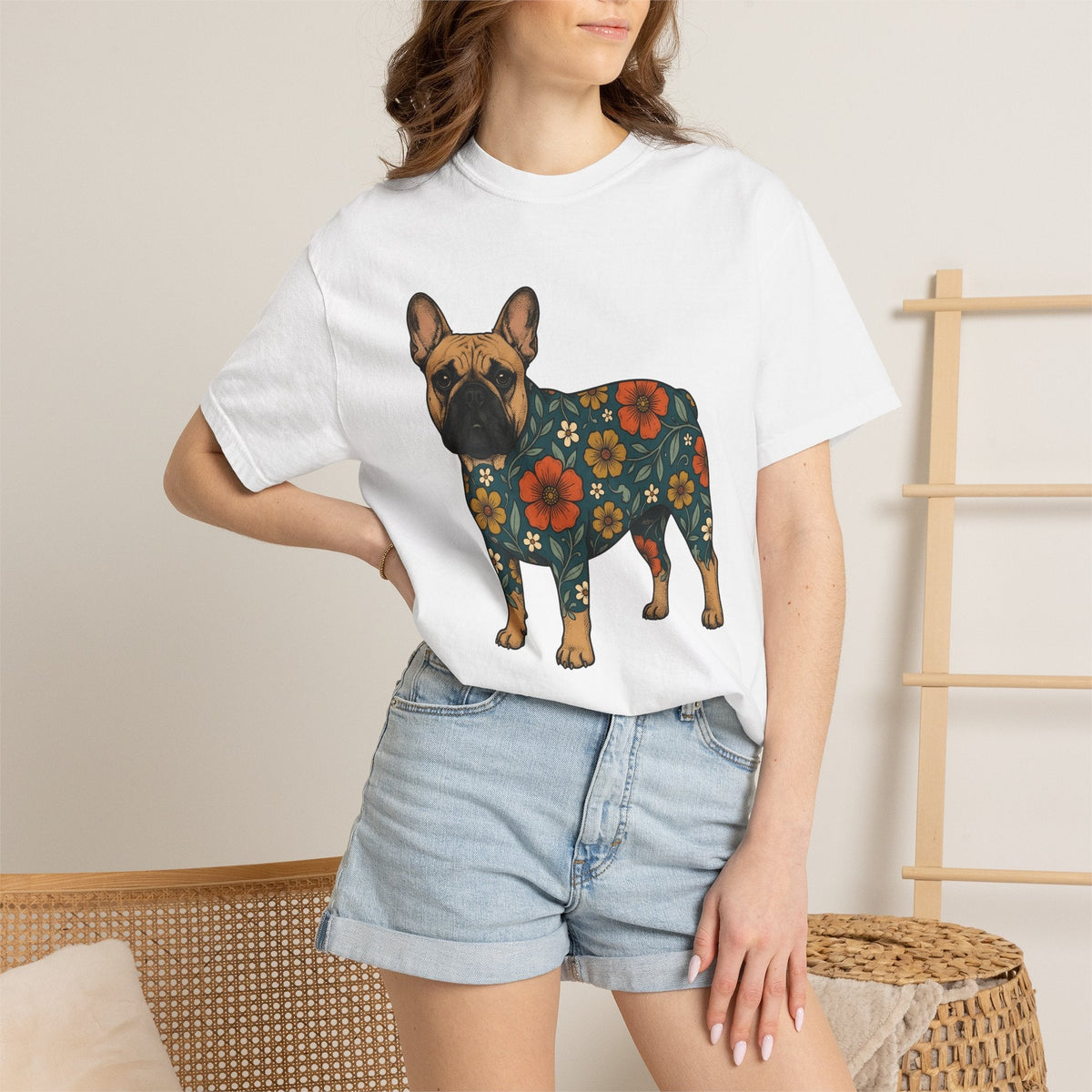 French Bulldog Shirt Dog Floral Unisex Gift Boho Tee product image 6