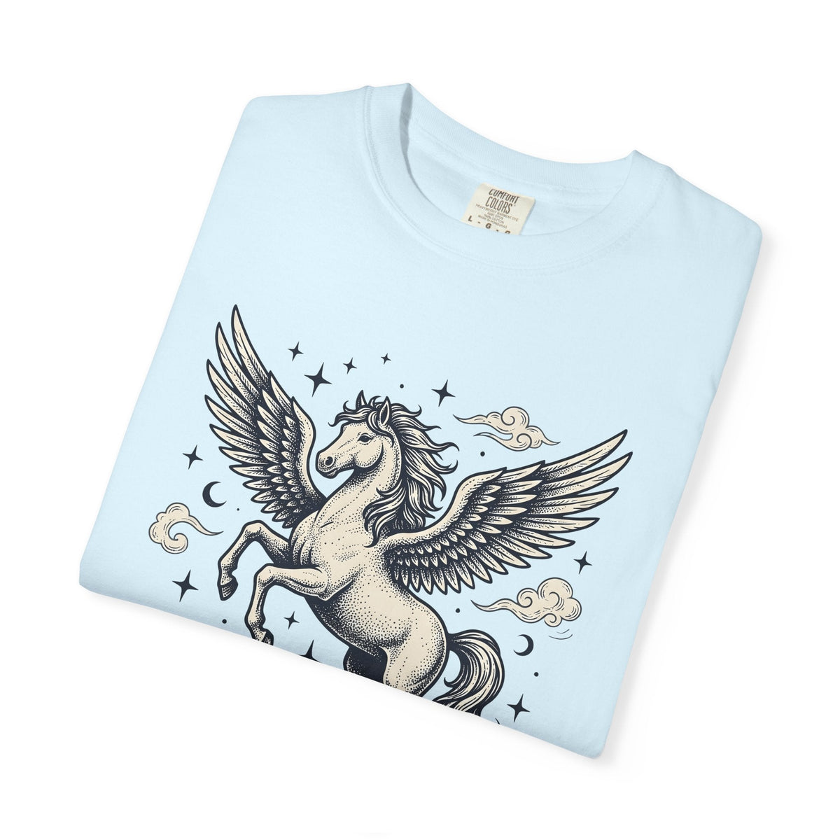 Winged Horse Shirt Fantasy Astrology Unisex Gift Ink Tee product image 8