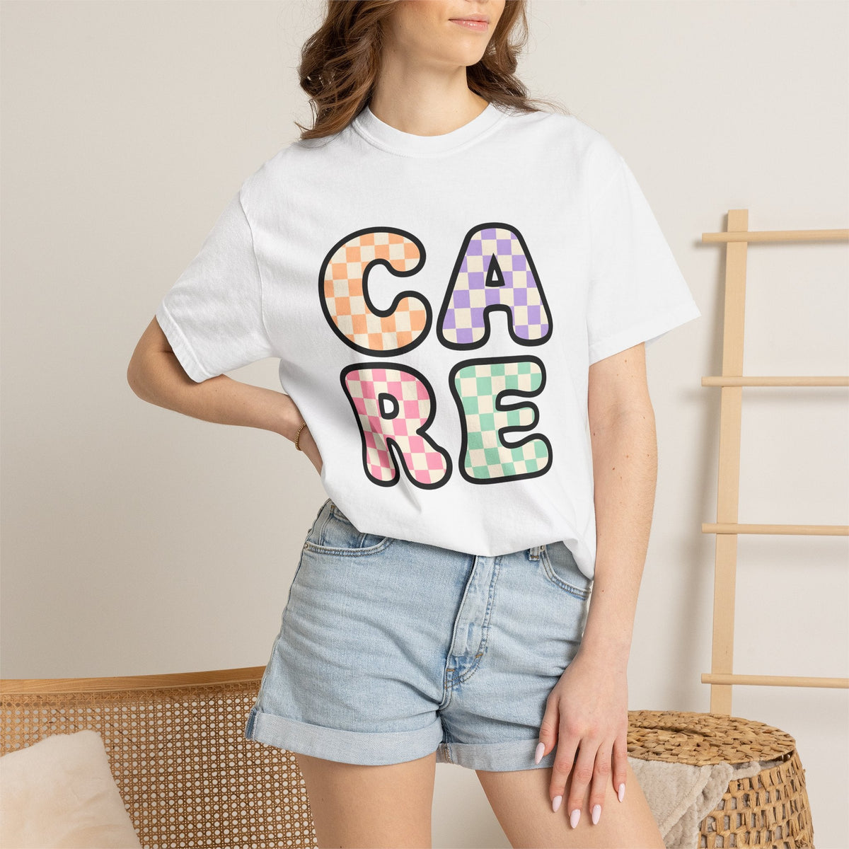 Checkered Lettering Shirt Nurses Education Unisex Gift Fun product image 6