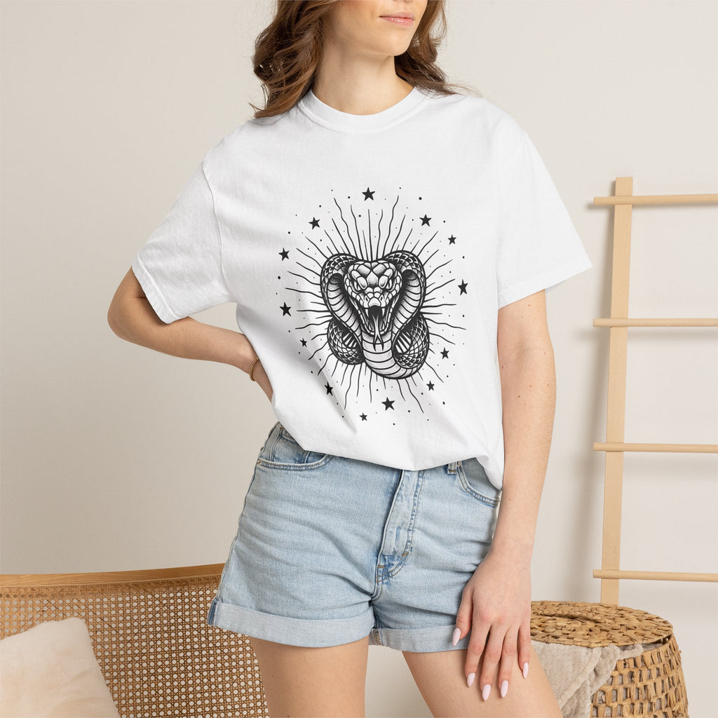 Serpent Art Shirt Boho Chic Zodiac Unisex Gift Line Tee product image 6