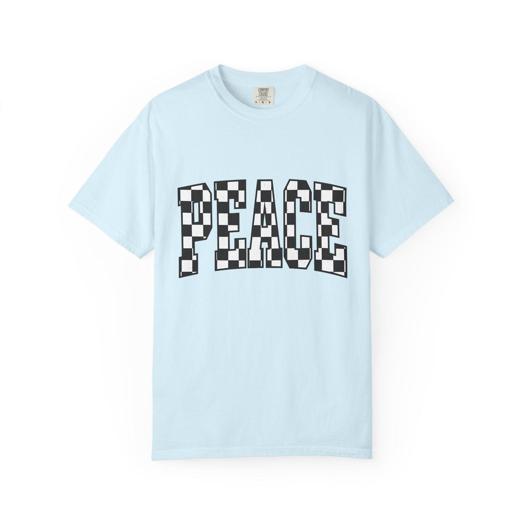 Checkered Text Shirt Peace Inspirational Unisex Gift Bold product image 2