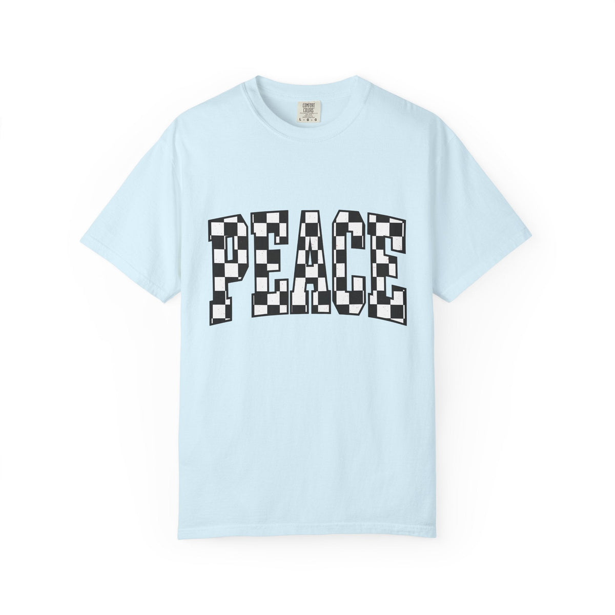 Checkered Text Shirt Peace Inspirational Unisex Gift Bold product image 2