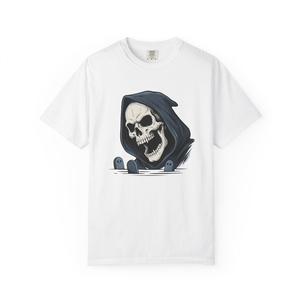 Grim Reaper Tattoo Style T-Shirt – Spooky Halloween Dark product image 1