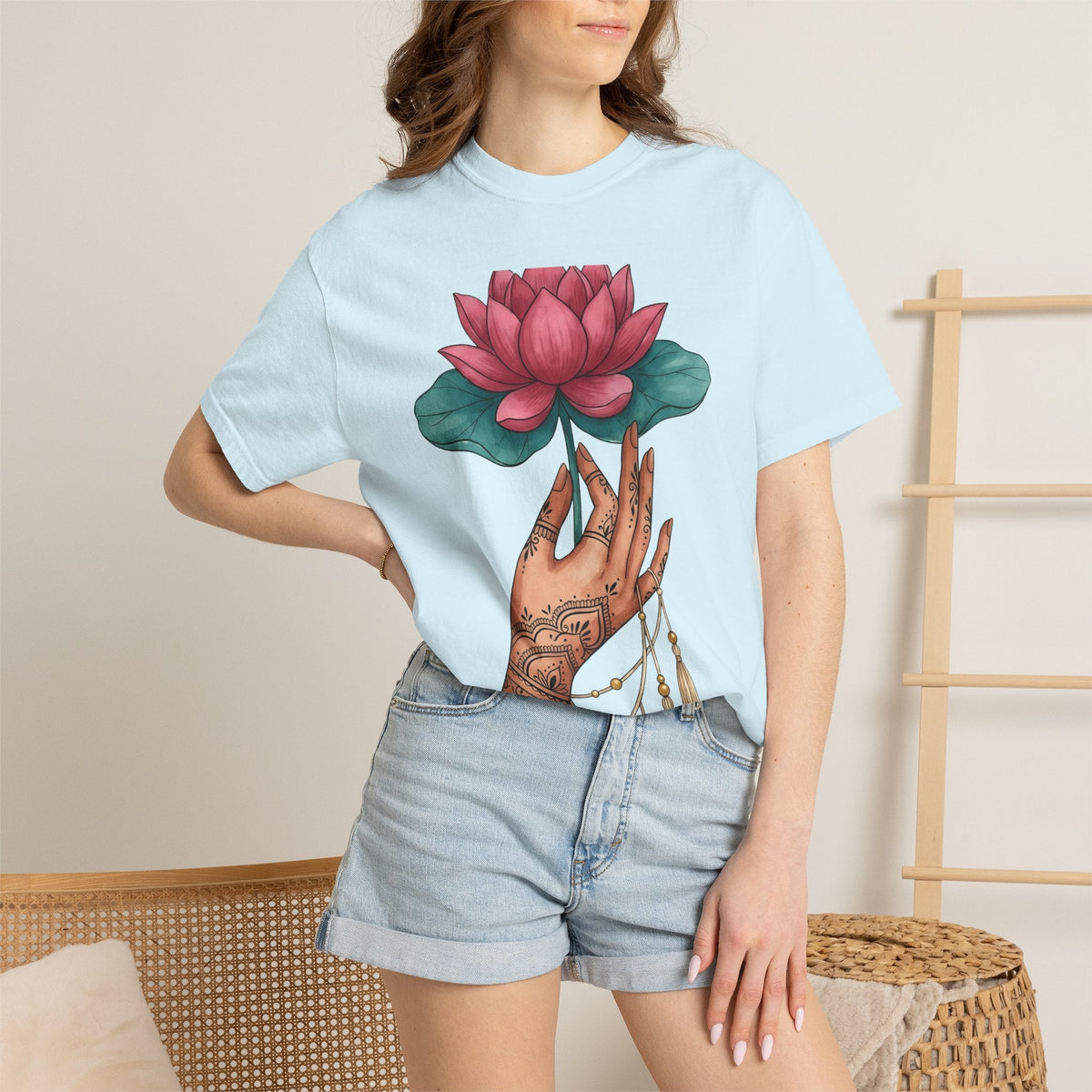 Lotus Fingers Shirt Boho Chic Spirituality Gift Women product image 9