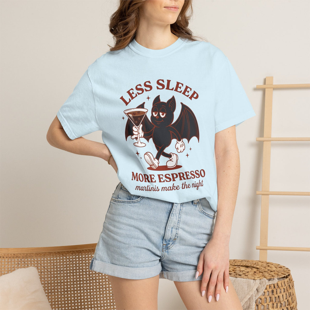 Bat Drink Shirt Coffee Joke Unisex Gift Vintage Tee product image 10