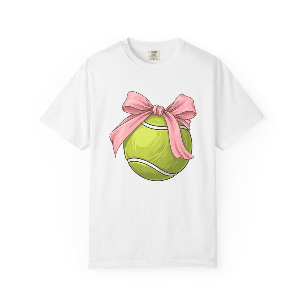 Tennis Ball Bow Shirt Moms Exercise Gift Women Anime Tee product image 1