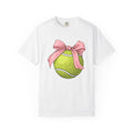 Tennis Ball Bow Shirt Moms Exercise Gift Women Anime Tee product image 1