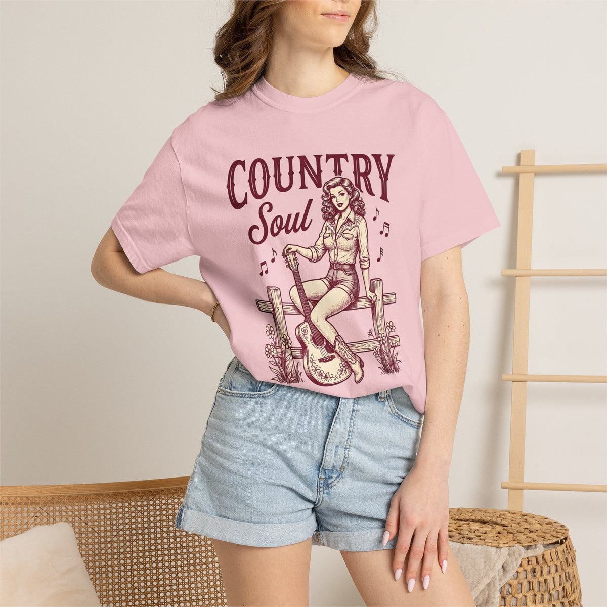Cowgirl Guitar Shirt Band Gift Women Classic Tee Guitarist product image 12
