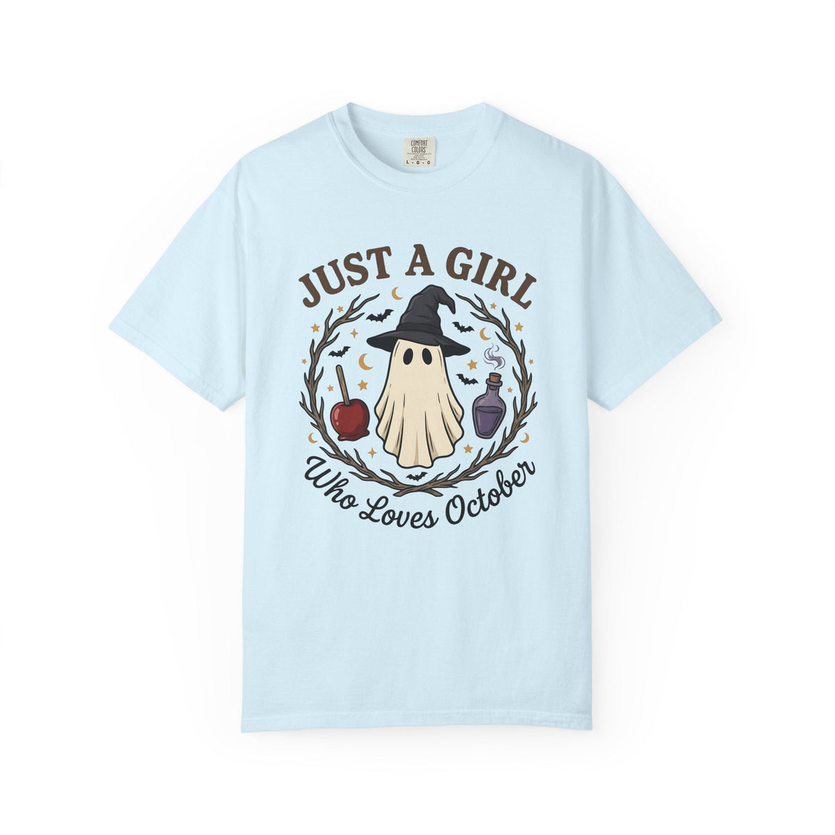 Ghost Witch Hat Shirt Halloween Fright Unisex Gift Chibi Tee Witch Hat T-Shirt