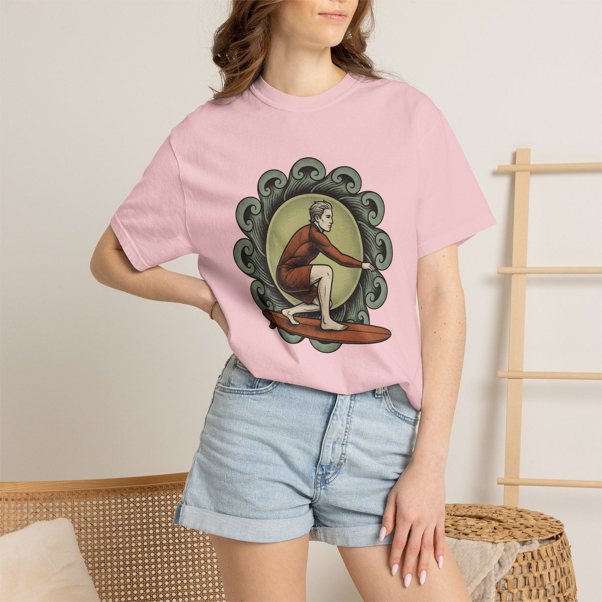 Surfer Shirt Sports Shore Gift Women Hand Drawn Tee product image 12