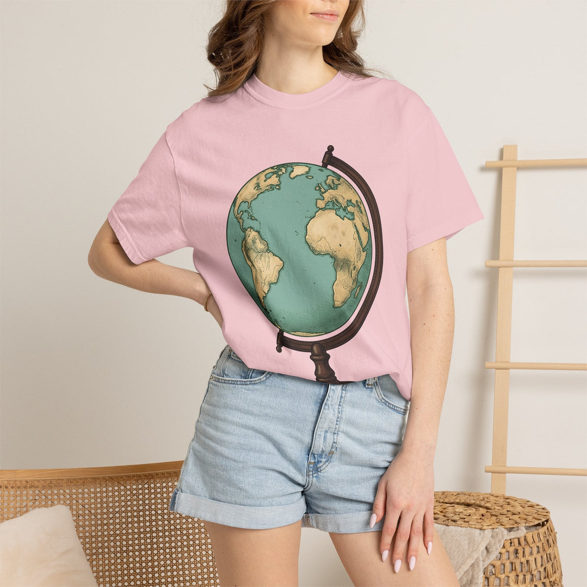 Earth Globe Shirt Travel Maps Unisex Gift Retro Tee World product image 12