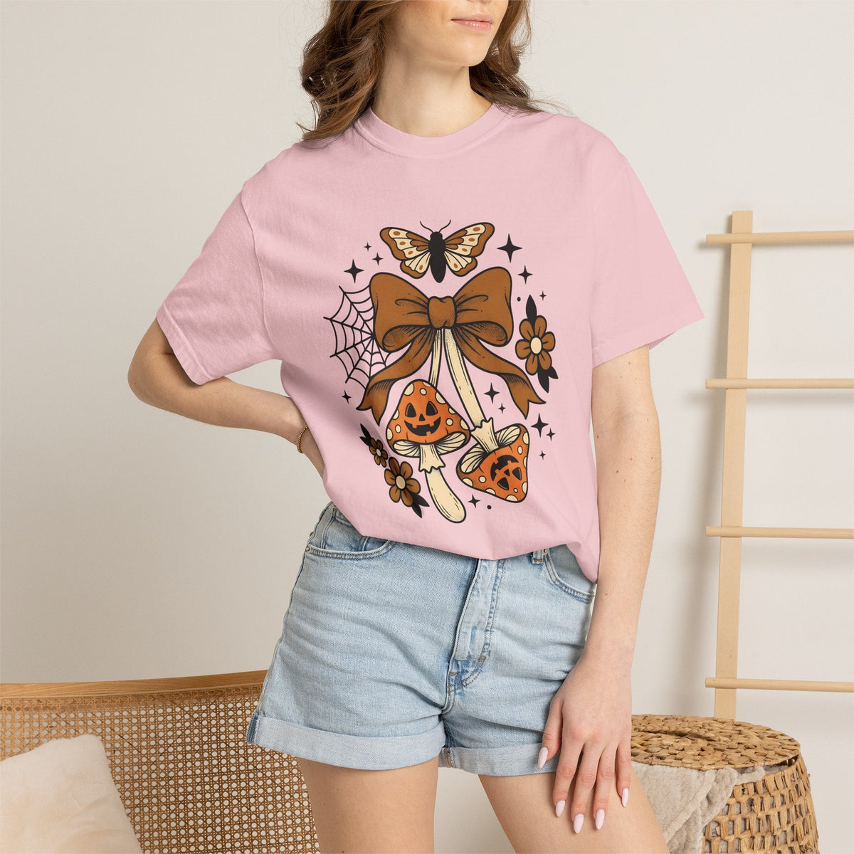 Jack O Lantern Fungi Ink T-Shirt – Dark Halloween Mushroom product image 13
