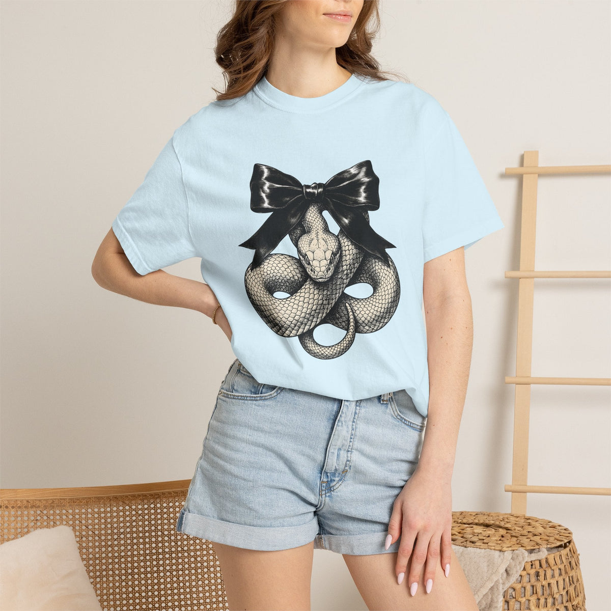 Serpent Bow Shirt Boho Chic Occult Unisex Gift Dark Tee product image 9