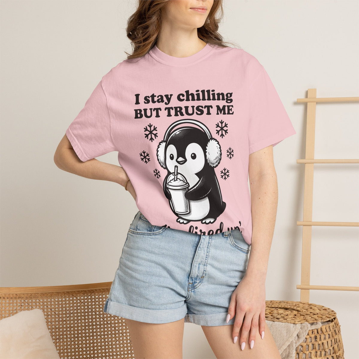 Penguin Drink Shirt Funny Fauna Unisex Gift Hand Drawn Tee product image 12