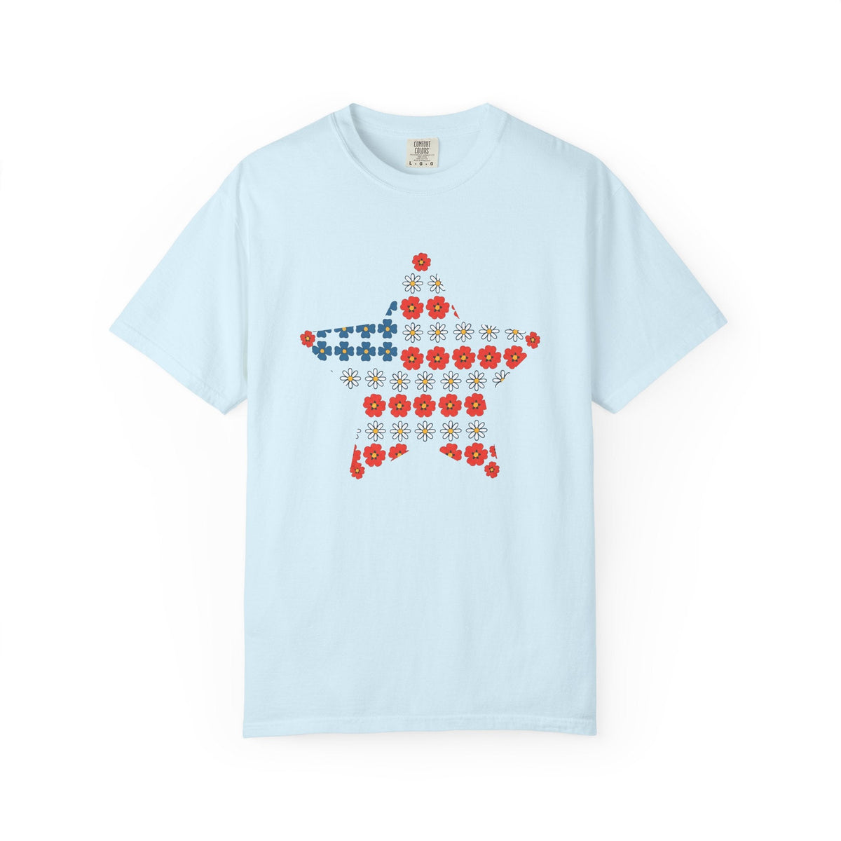 Floral Star Shirt 4th Of July Patriotic Unisex Gift Boho product image 2