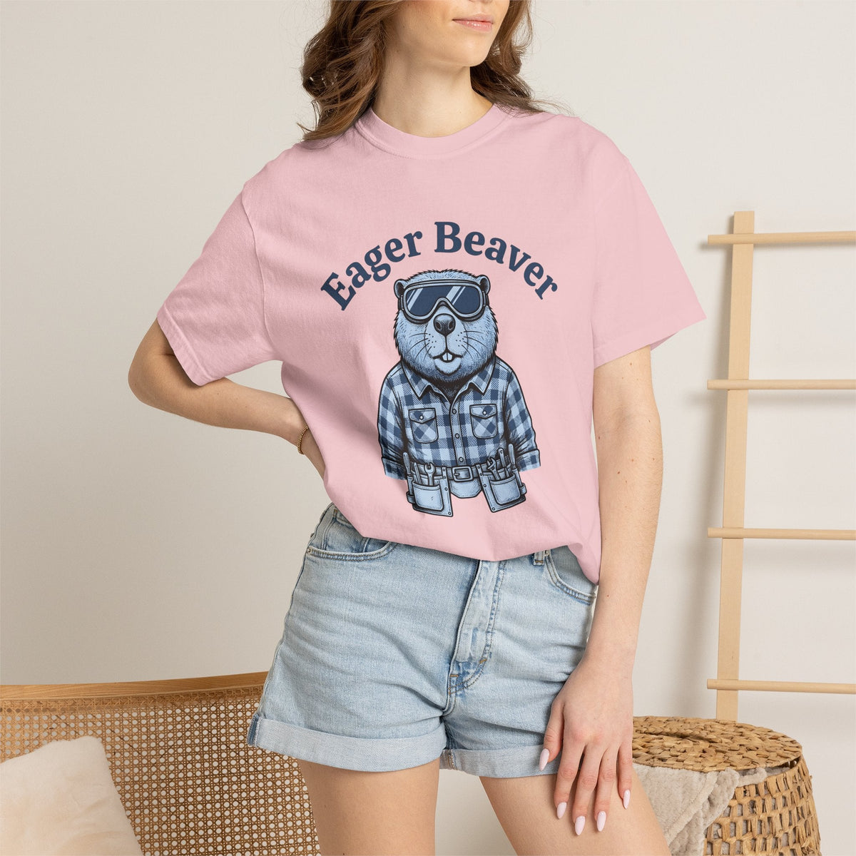 Beaver Mascot Shirt Animal Clothing Unisex Gift Comic Tee product image 12