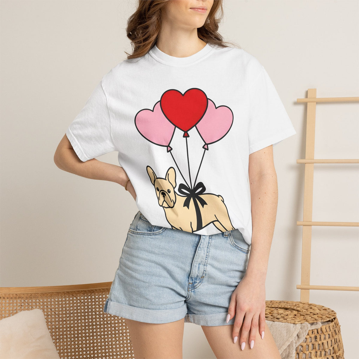 French Bulldog Shirt St. Valentine's Day Puppies Unisex product image 6
