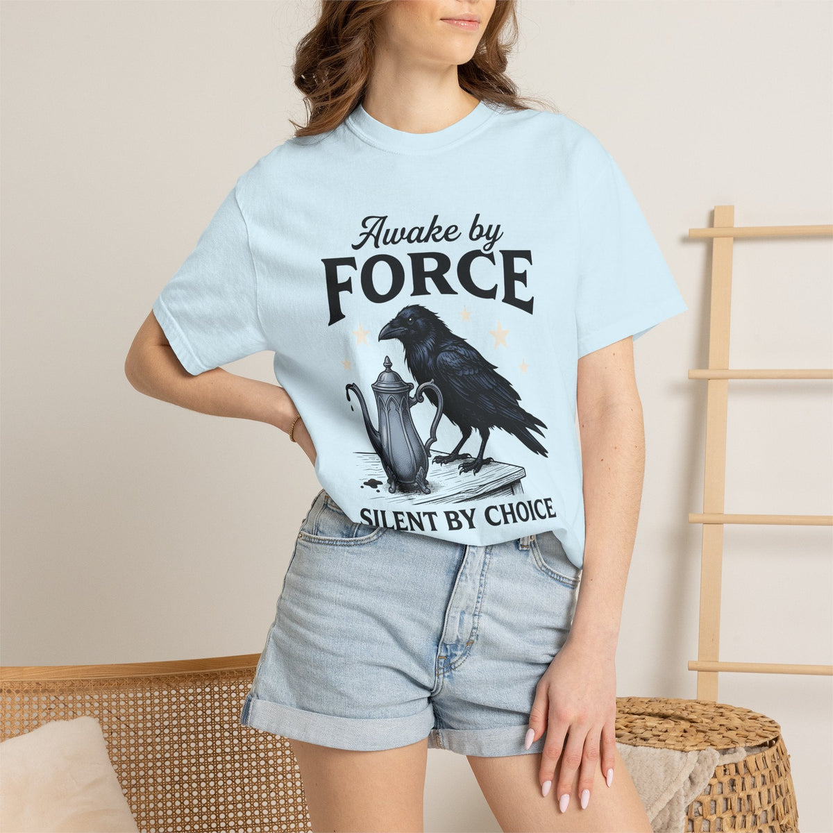 Black Bird Coffee Pot Shirt Funny Latte Unisex Gift Antique Tee Coffee Maker