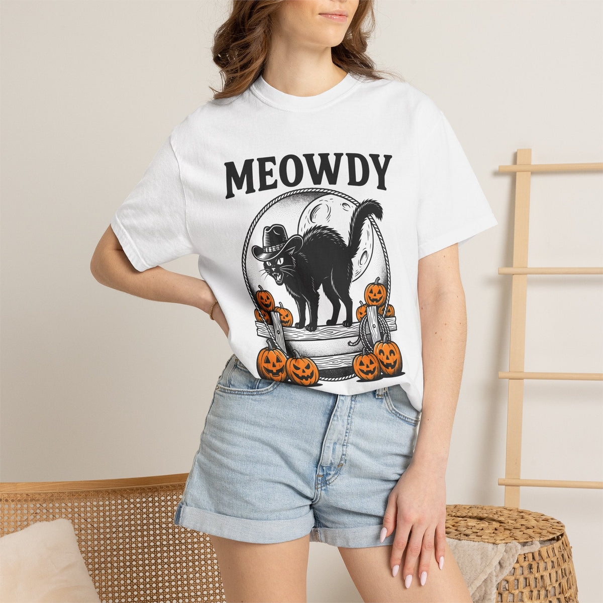 Western Cat Shirt Cowgirl Spooky Gift for Women Rustic Tee product image 6