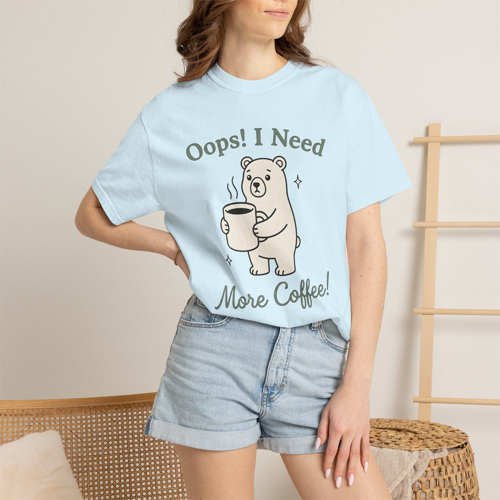 Bear Coffee Mug Shirt Coffee Wildlife Gift Women Cartoon Tee Coffee Mug T-Shirt Coffee Fan Cute Tshirt Animal Graphic Clean Twinkle Tshirt