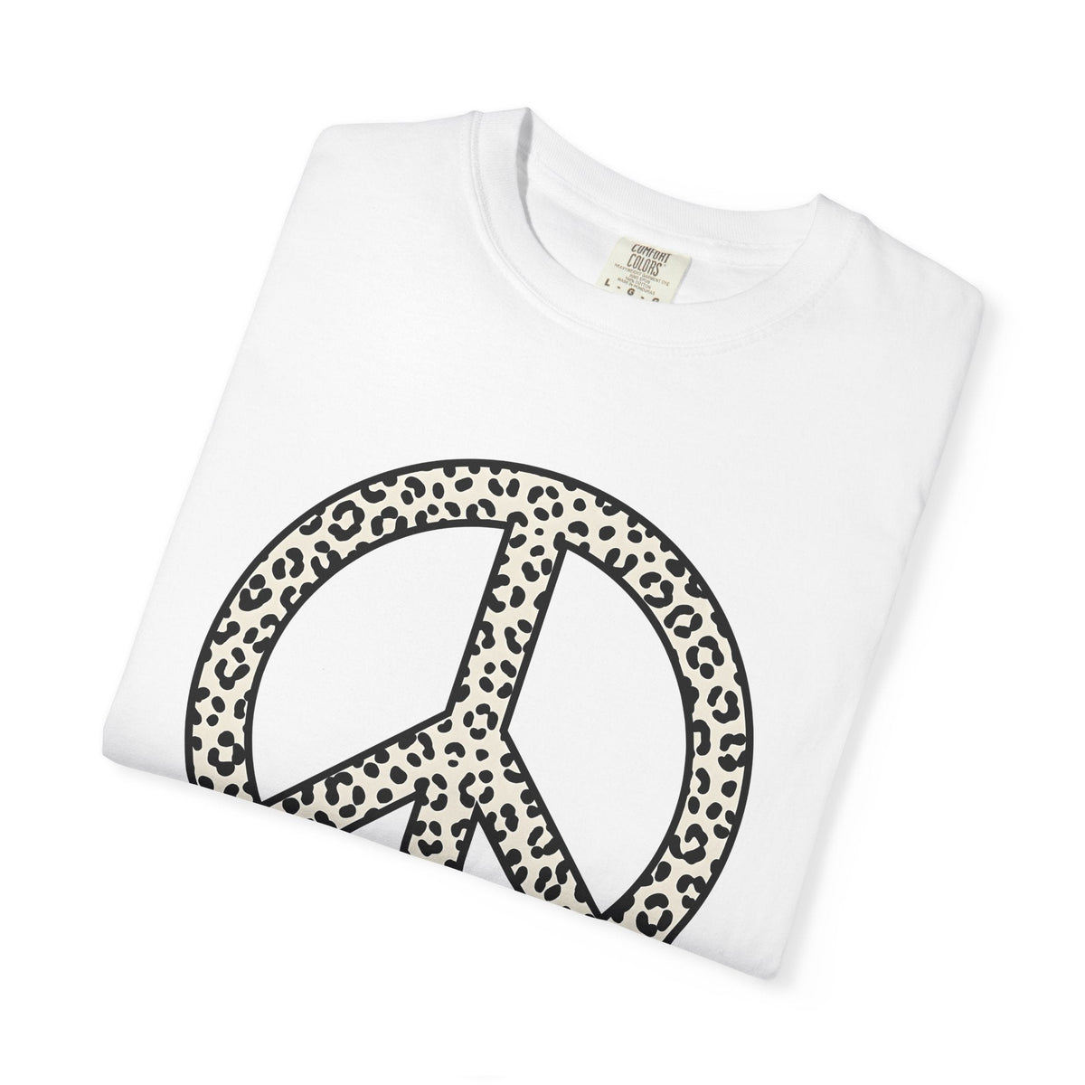 Wild Cat Peace Sign Shirt Animal Print Vintage Gift Women product image 5