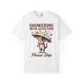 Cat Umbrella Shirt Humor Unisex Gift Vintage Tee Parasol product image 1