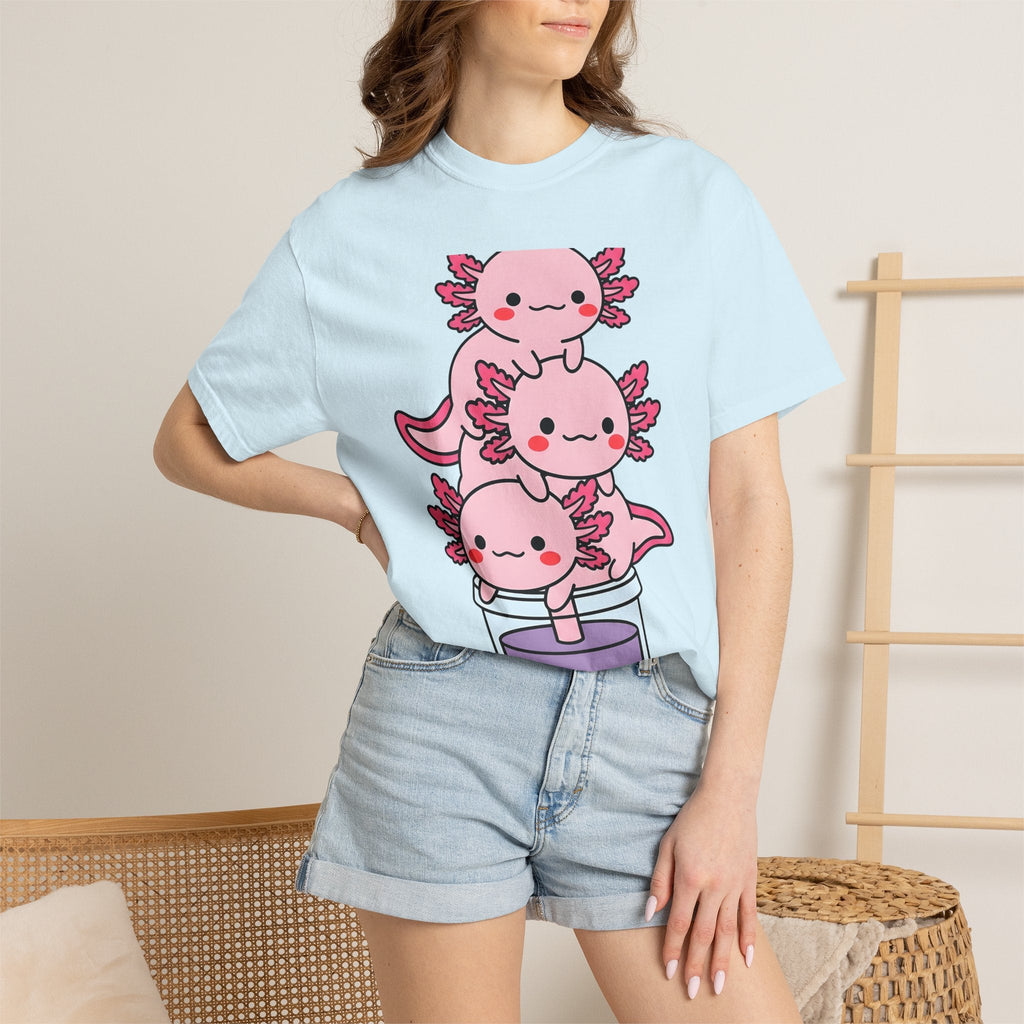 Axolotl Tea Shirt Drinks Pets Unisex Gift Cute Tee Mexican product image 9