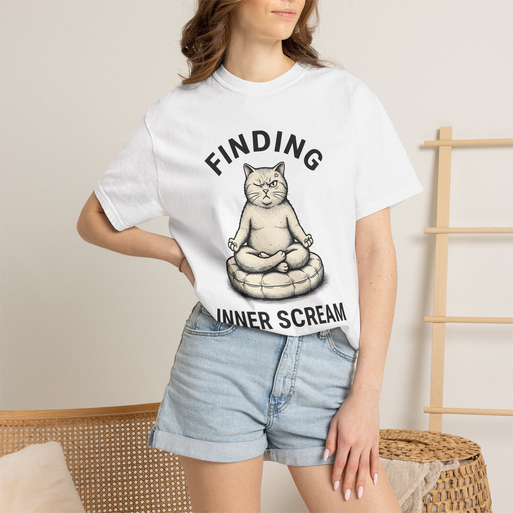 Zen Cat Shirt Fitness Unisex Gift Retro Tee Kitty T-Shirt product image 6