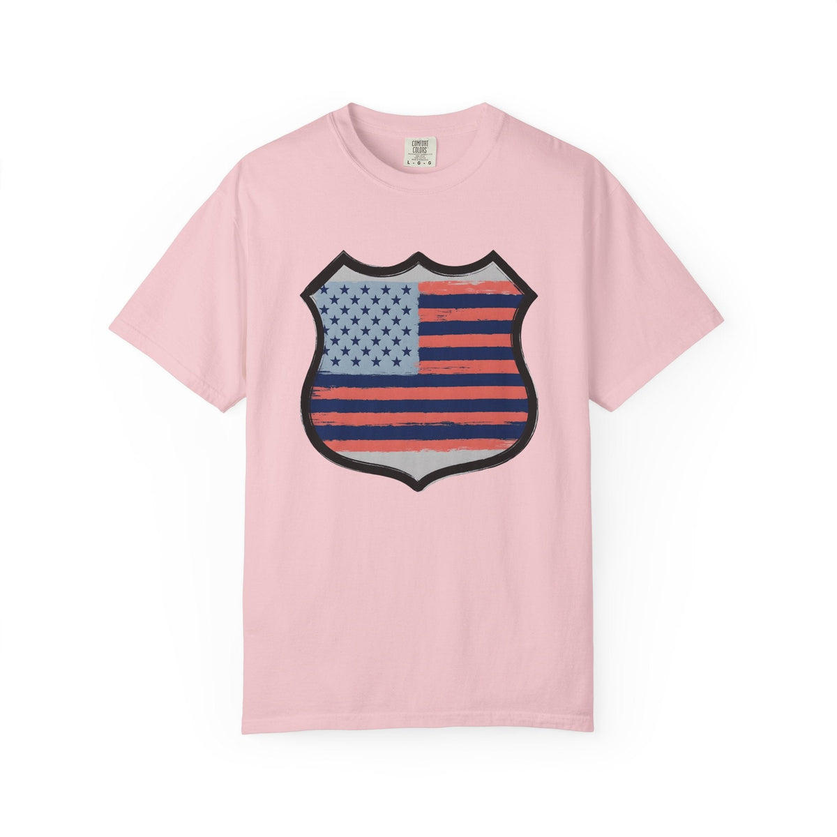 American Flag Badge Shirt America Patriotic Unisex Gift product image 3