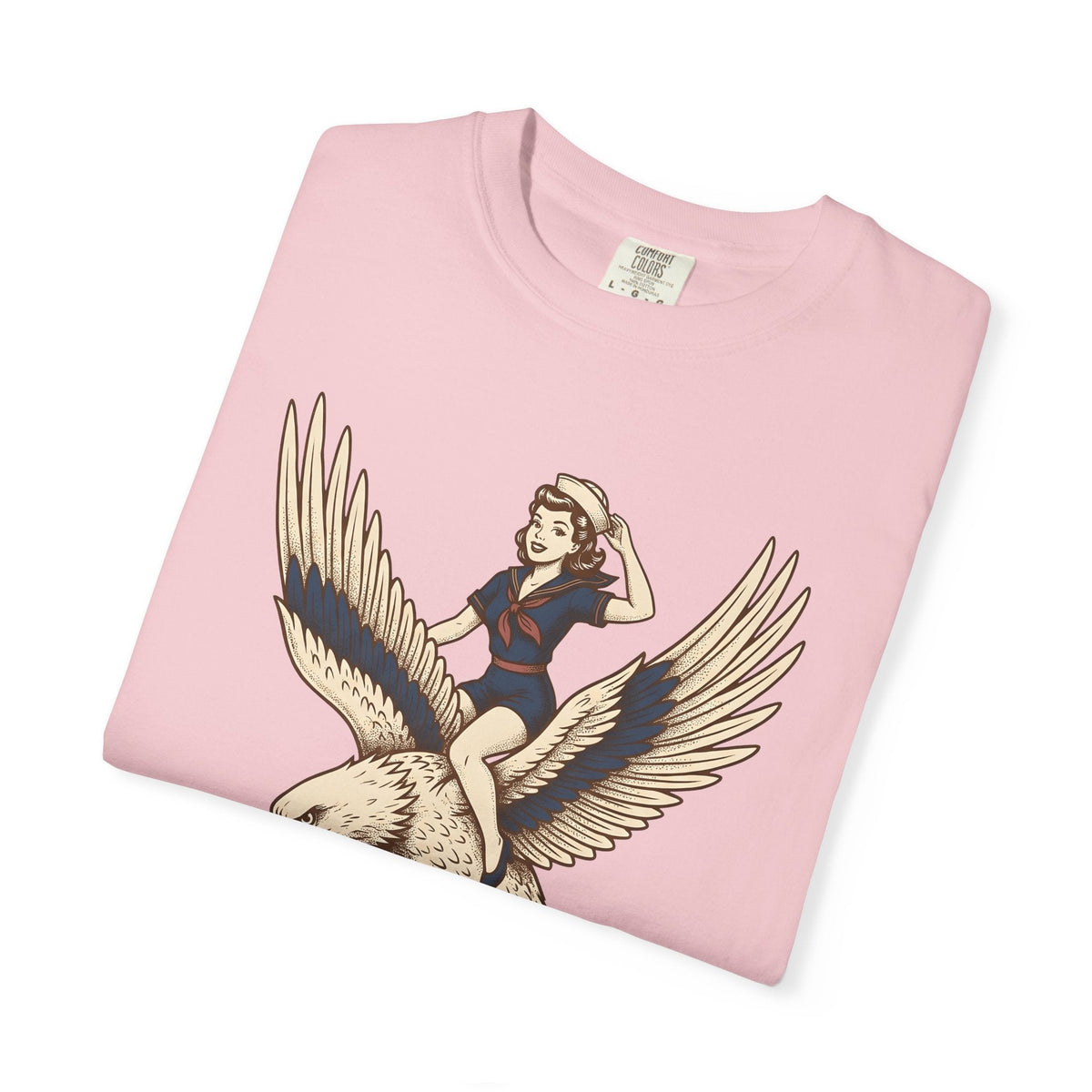 Retro Girl Eagle Shirt Patriotic Army Gift for Women product image 11