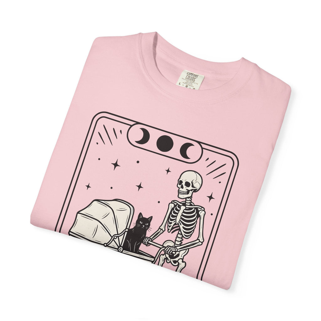 Skeleton Kitten Tarot Shirt Cat Gift Women Eerie Tee Occult product image 11
