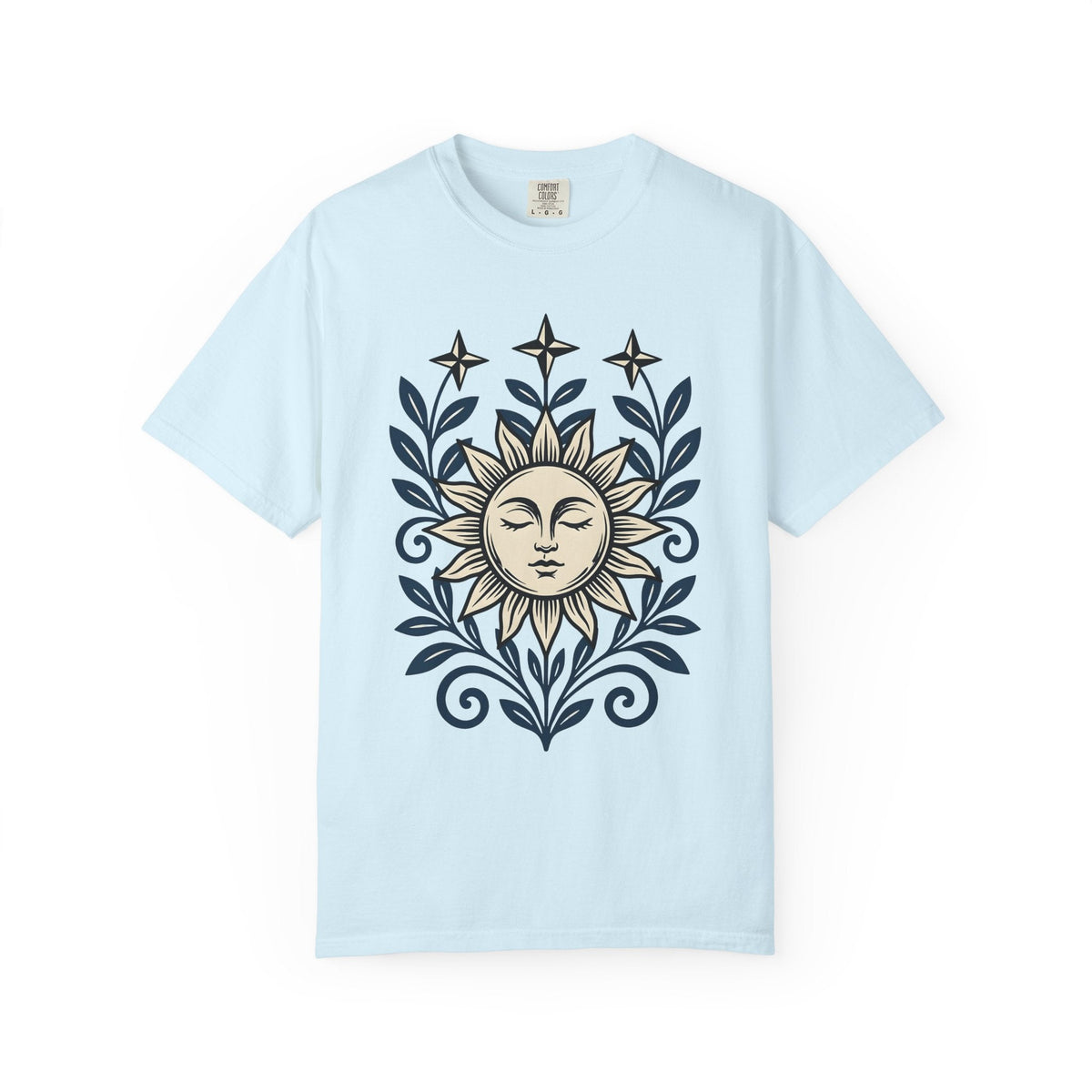 Sun Face Shirt Boho Chic Stars Unisex Gift Folk Tee T-Shirt product image 2