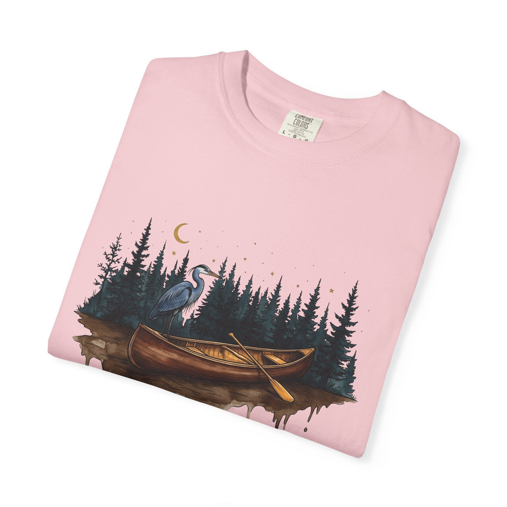 Kayak Bird Shirt Camping Exploration Unisex Gift Sketch Tee product image 11
