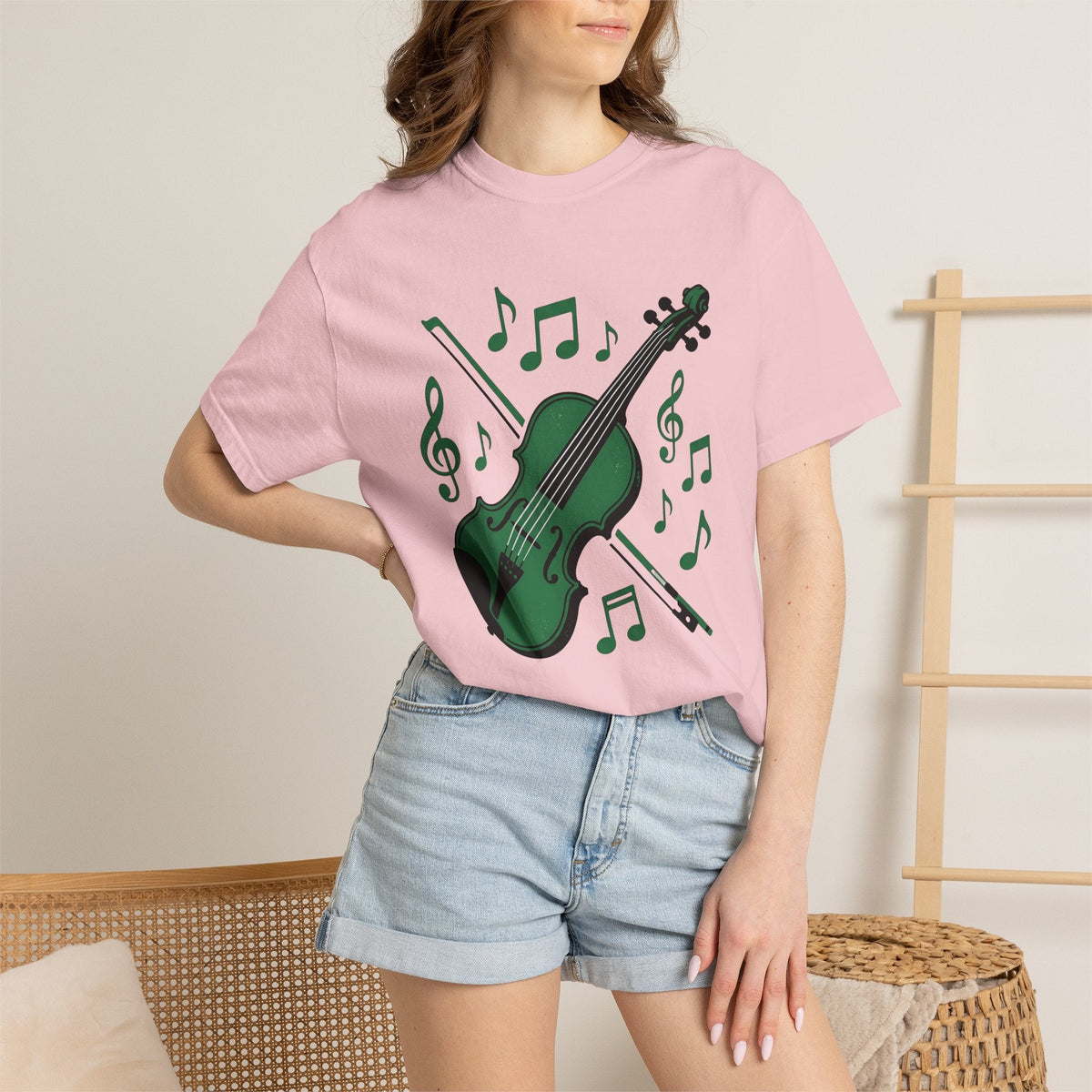 Green Fiddle Shirt St Patricks Day Song Gift Women Graphic product image 12