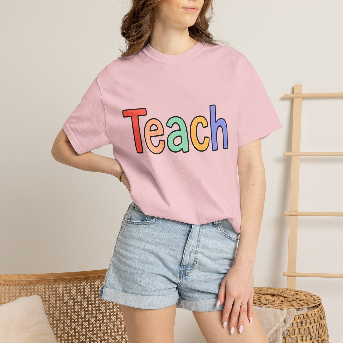 Colorful Teach Text Shirt Teachers Education Unisex Gift product image 12