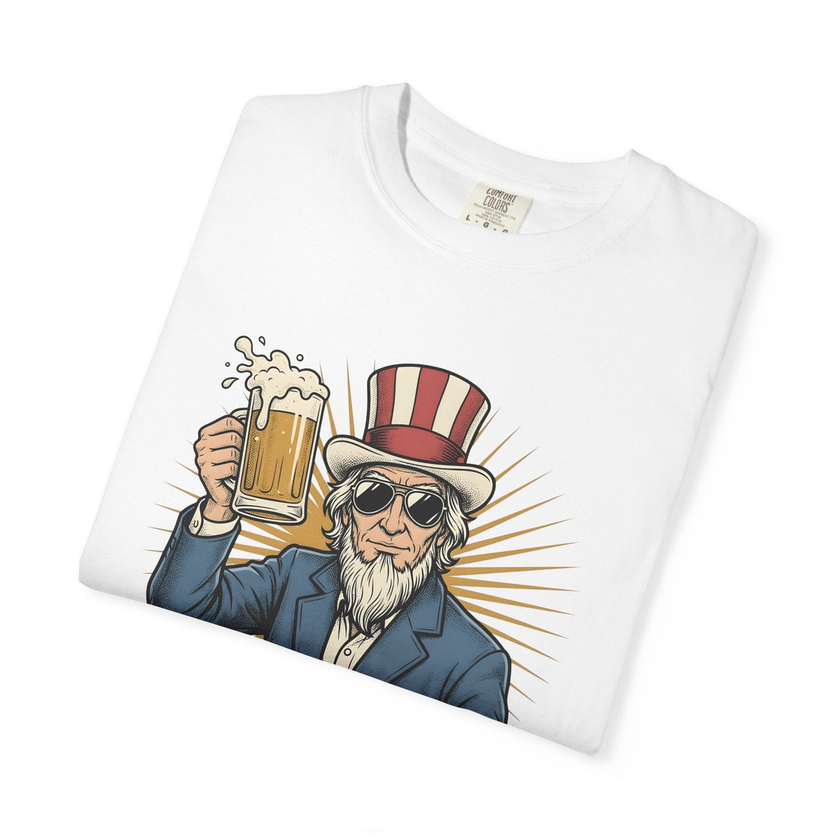 Uncle Sam Beer Shirt 4th Of July Unisex Gift Vintage Tee product image 5