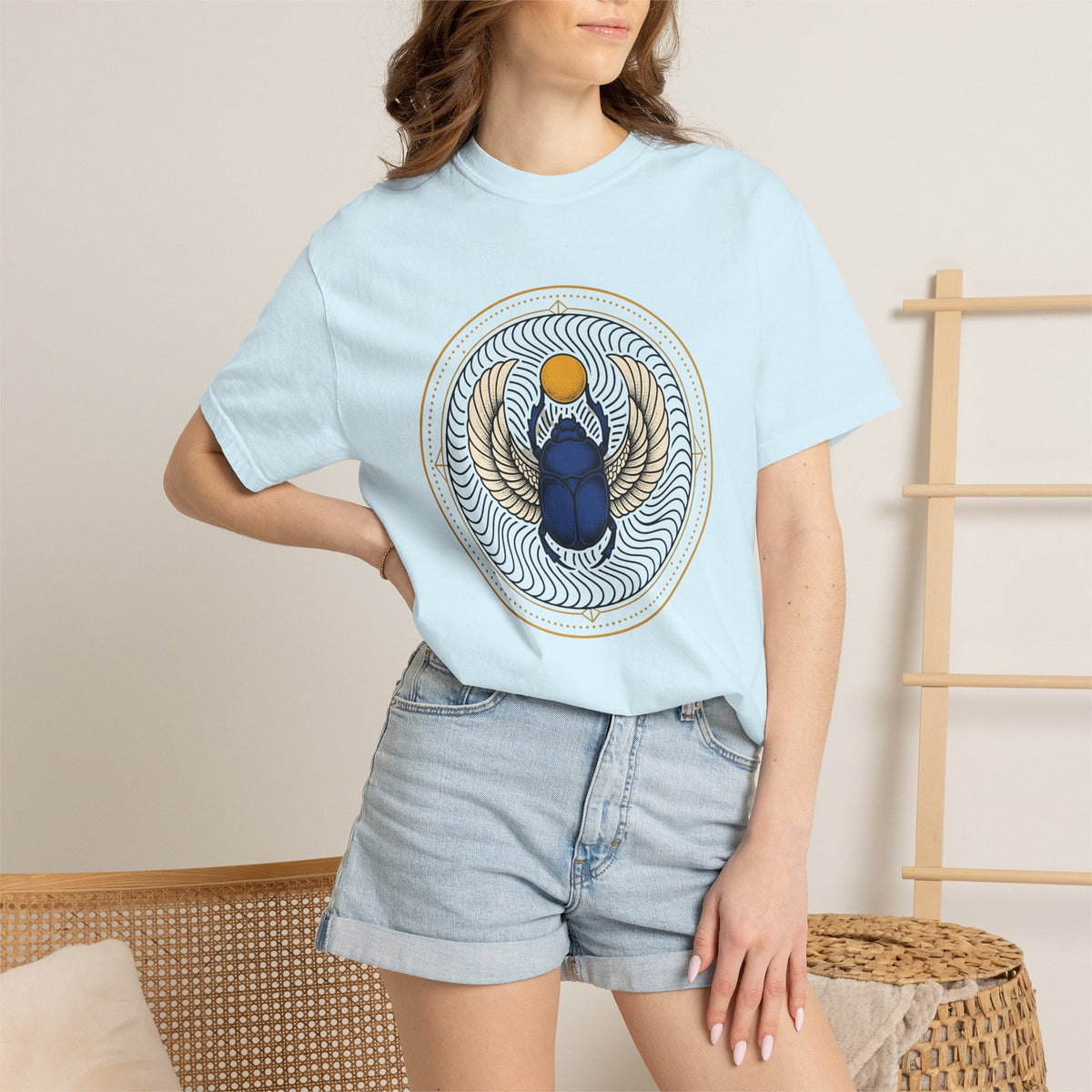 Scarab Bug Shirt Boho Chic Mysticism Unisex Gift Tribal Tee product image 9