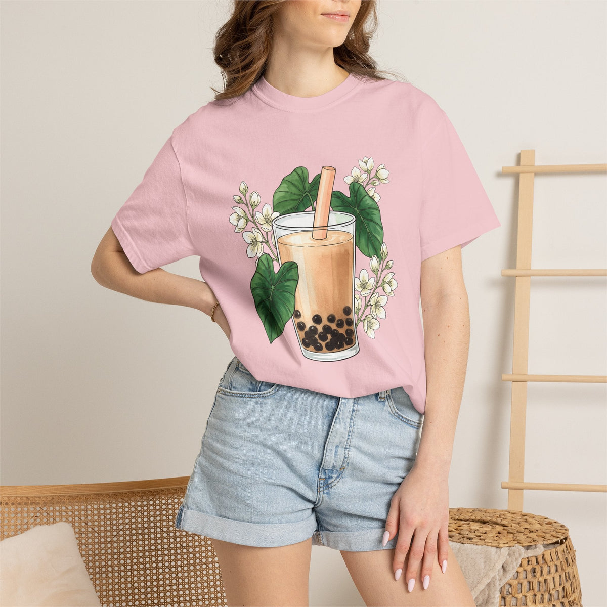 Bubble Tea Shirt Drinks Plants Unisex Gift Ink Tee Boba product image 12