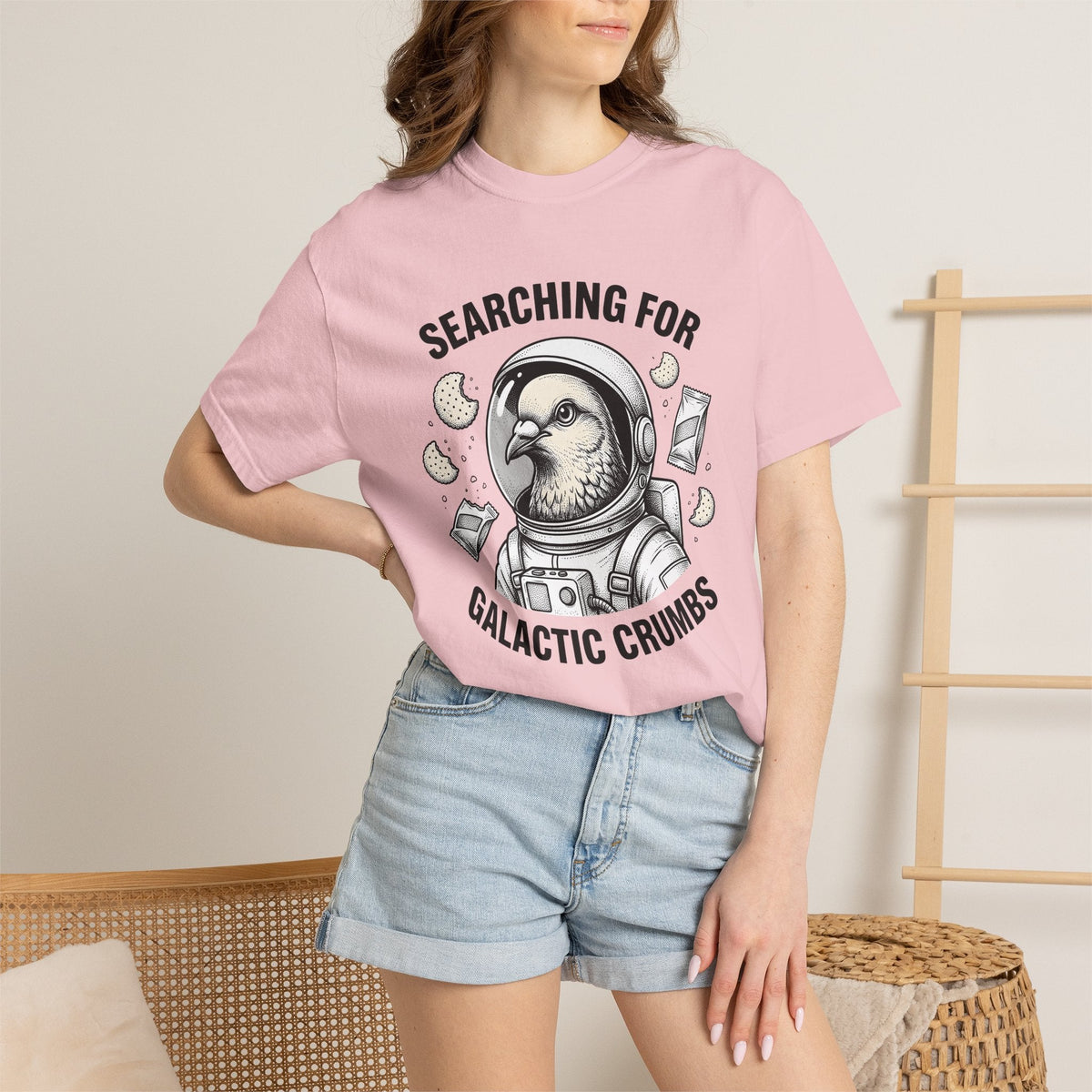 Space Bird Cartoon T-Shirt – Funny Pet Comic Design, Unisex product image 12
